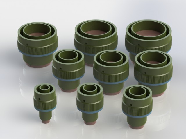 电缆安装用08至24号军用圆形连接器